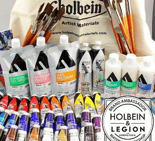 Acrylic Painting Workshop Sponsored by Holbein and Legion Paper| Saturday, April 6 | 12-2:30pm
