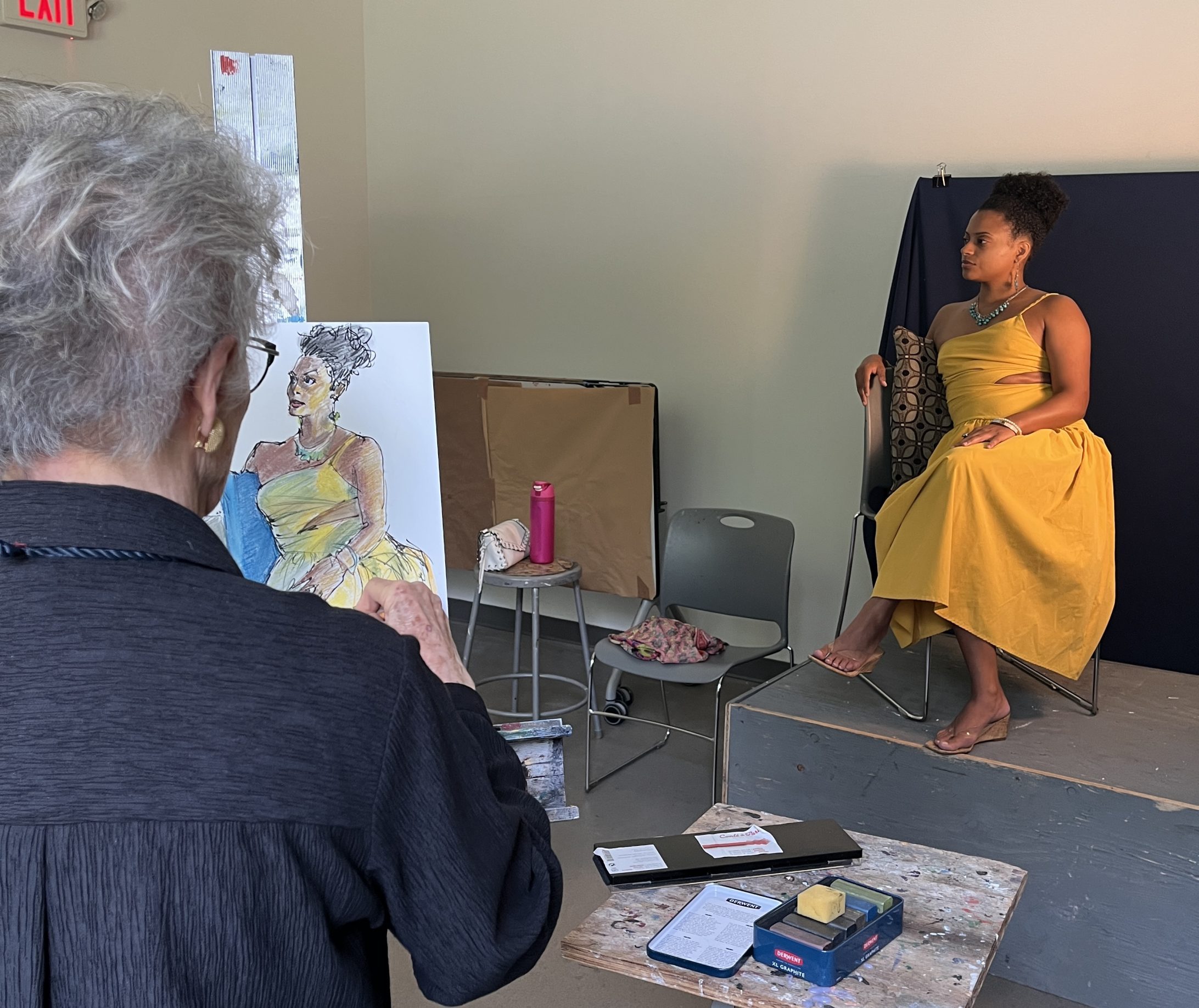 Portrait Studio With a Live Model